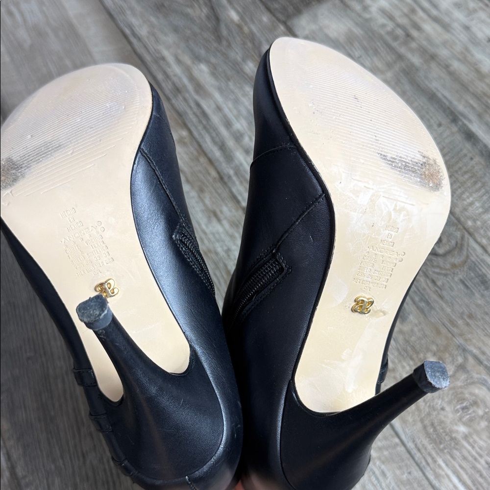 Andrea Black Ankle Boots, Size 25 1/2 USA 8 1/2 - Picture 12 of 12